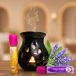 Black Ceramic Tea LIght Oil Warmer Combo2